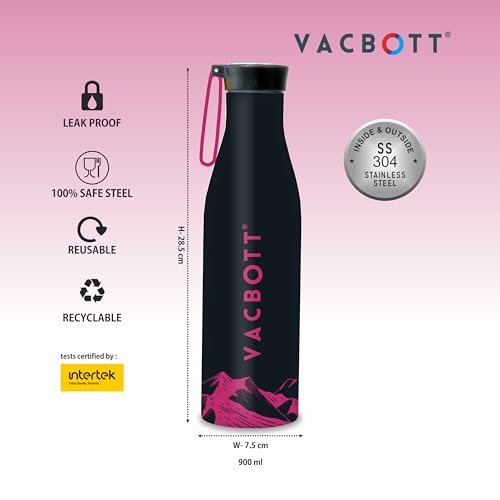 Image of Clay Craft Vacbott Aspen Double Walled|18 Hours Hot and 24 Hours Cold Water Bottle Vacuum Insulated Flask Bottle 860 ml|1 Piece Water Bottle|Travelling|BPA-Free|BIS Certified|1Year Limited Warranty