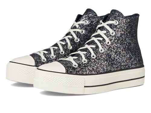 Converse Chuck Taylor All Star Lift Platform Glitter, Zapatillas Mujer, Into The Void/Egret/Negro, 35 EU