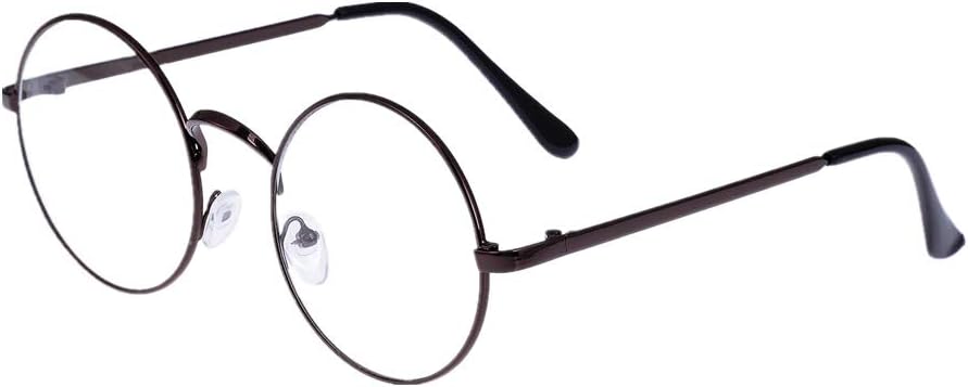 Large Oversized Metal Frame Clear Lens Round Circle Vintage Eye Glasses 5.4 * 2inch