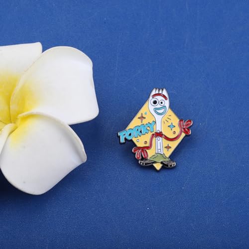 Image of KEYCHIN Funny Forky Brooch Forky Lover Gifts Forky Fans Enamel Pin Forky Cartoon Jewelry