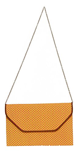 Womens Fashion Aurora Bellona Shoulder Clutch Bag - Neon Pink/Neon Yellow