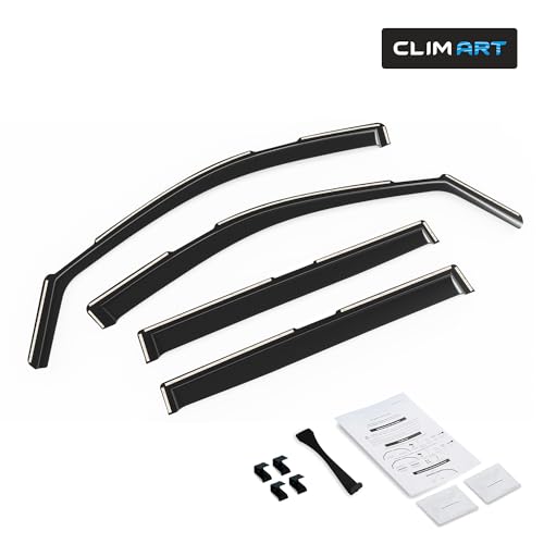 Image of CLIM ART in-Channel Incredibly Durable Rain Guards for Cadillac Escalade ESV 2021-2026, Original Window Deflectors, Vent Window Visors, Vent Deflector, 4 pcs. - 621318
