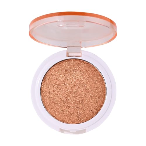 Image of Highlighter Makeup Palette for Blush,Contour,Shadow,Face or Eye Makeup, Shimmer Glow, Creamy Mousse Pressed Powder, Intensely Pigmented, Glitter Sparkling (B03-03# Champagne Gold)