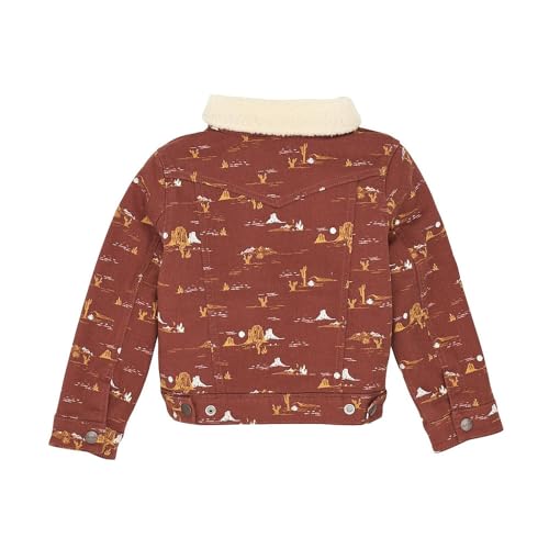 Wrangler Girl's Burgundy Sherpa Lined Jacket2