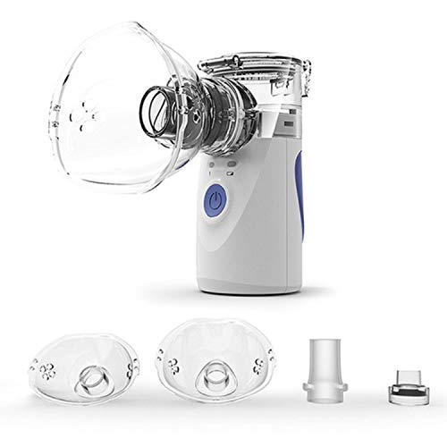 Vococal Aerosol portátil Nebulizador, Aerosol para niños, Aerosol de pistón para adultos y niños, para refrigerar, asma e hidratar la piel, recargable con cable USB (azul) Cover