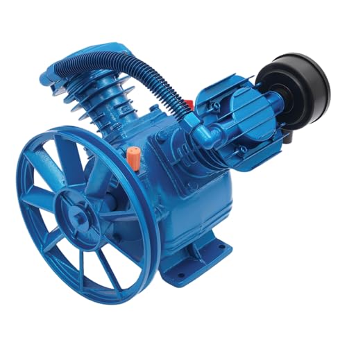 Air Compressor Pump Head 175PSI 3HP 850rmp Twin Cylinder Air Compressor Pump Head 2.2KW Double Stage Universal Low Energy Consumption Air Compressor Head with Flywheel 13.8 * 9.8 * 12.6in
