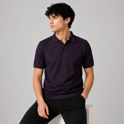 Image of TOPLOT Men's Polo T Shirt | Half Sleeve Design | Comfortable Fit Wear | Stylish Casual Look | Breathable Feel |Modern Style | Easy Movement | Casual & Everyday Wear (5280)