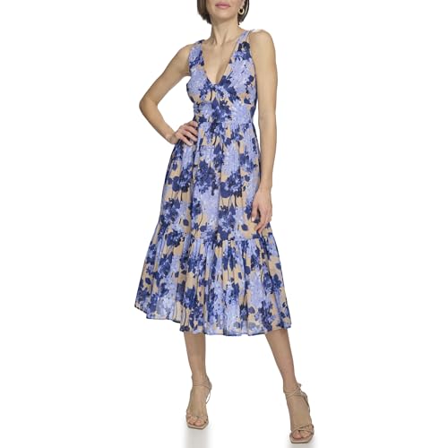 Image of Tommy Hilfiger Women's Sleeveless Tiered Midi Dress Dress