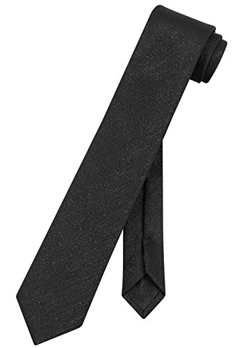 Vesuvio Napoli Narrow Necktie Metallic BLACK 2.5