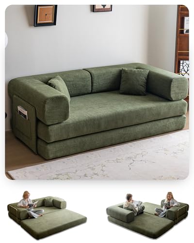 No Assembly Convertible Sofa Bed & 79" Boneless Couch with