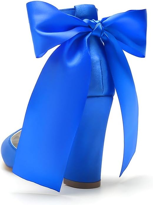 TarfiC Women's Closed Pointed Toe Pumps Chunky Block High Heel Buckle Dress Office Party Wedding Shoes for Women