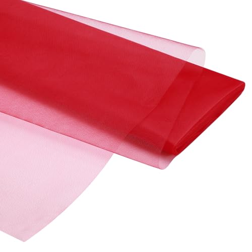 Tissu tulle rouge PATIKIL 10 yards pour fabriquer une jupe de table ou des décors de fête colorés
