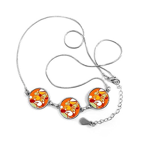 Collier pendentif rond de Pâques illustration chrétienne colorée