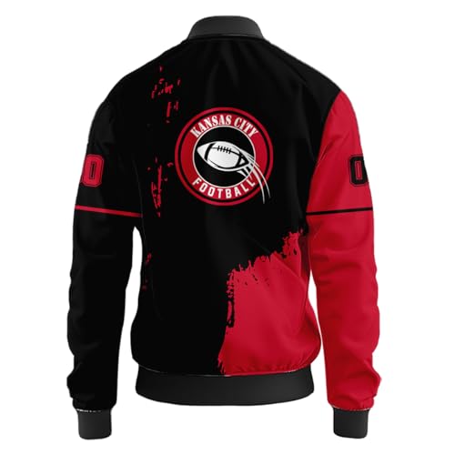 Men Personalized City Pride Name Number Logo Varsity Coat Custom Football Fan Gears Lightweight Windbreaker Jacket2