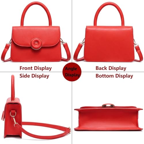 Image of Mini Crossbody Bag for Women, Cute Mini Purse, Ladies Small Top Handle Satchel, Trendy Daily Clutch PU Leather