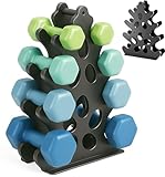 Dumbbell Rack 4-Tier Metal Weight Stand Holder Heavy Duty Dumbbell Storage Weight Tree (No Dumbbells, Rack Only)