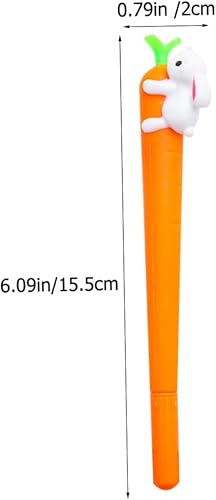 Miniatura 7 de EXCEART 24 bolígrafos de gel de zanahoria recargables de tinta de gel de 0.020 in, bolígrafos de relleno de calcetín de Navidad, bolígrafos de gel