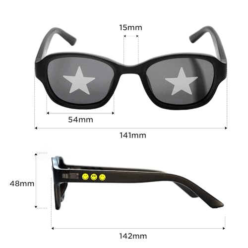 Image of SMILEYWORLD Polarized Sunglasses for Women & Men Square Black