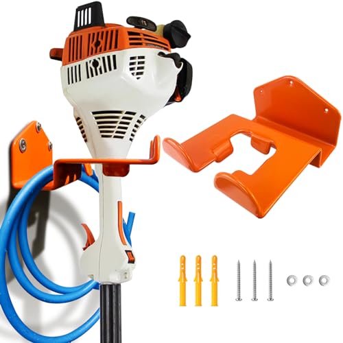 OSROENE Weedeater Hanger 1 Pack Weed Eater Hanger for Wall Heavy Duty Weed Wacker Hooks for Garage Garage Organization Storage Shed Organizer Mounted Trimmer Rack