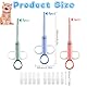 Haocjanc 5 Stück Tablette Feeder, 3 Farbige Tabletteneingeber Katze, Tablettengeber für Katzen mit Silikonstopfen in Lebensmittelqualität, Pill Assist Katze Für Fütterung Von Medikamenten