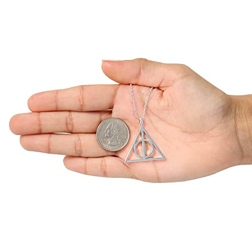 Harry Potter Womens Deathly Hallows Necklace - 18-inch Chain Necklace for Women Jewelry4