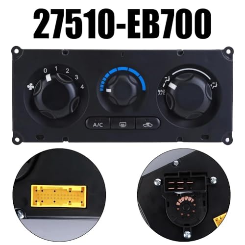 Commande de climatisation noire 27510-EB700 robuste pour Navara D40 - 2