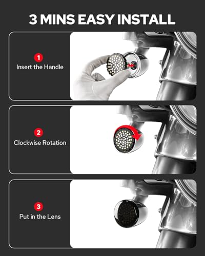 Benlari 2\'\' Front Rear LED Turn Signals 4Pcs,48LEDs Turn Signals Light with 4 Smoke Lens Cover Fit for Harley Davidson Dyna Softail Sportster Iron 883 Touring Street Glide Road Glide 1986-2024