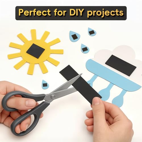 OUZRETUCU Magnetstreifen Selbstklebend Stark, 12 Stück 15cm x 25mm x 2mm Magnetband zum Kleben, Magnet Klebestreifen für Schrank Küche