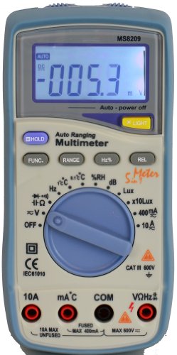 Mastech 5-In-1 Multimeter Lux, Sound Level, Humidity,Temperature,True Rms Ms8209 #TOP16