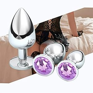 3-delige set/S M L, massage provocerende happy plug, duurzame roestvrijstalen plug, privéverpakking, gemakkelijk te…