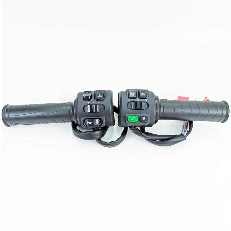 Hall Type Twist Throttle Accelerator with Three Speed/Reverse/Parking/Horn/Light Functions for E-Scooter Moped