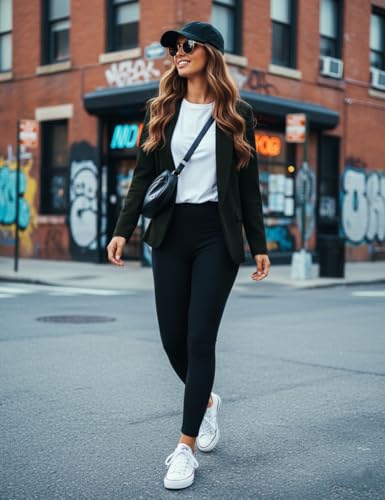 Ahlaray Women's Blazer Business Casual Lapel Collar Long Sleeve Open Front Work Office Suit Jacket Blazer, S-XL2