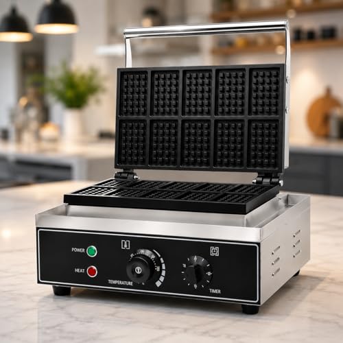 Image of Biscuit Waffle Machine, Commercial Electric Biscuit Maker, Non-Stick Waffle Biscuit Baker for Cafe Bakery Restaurant