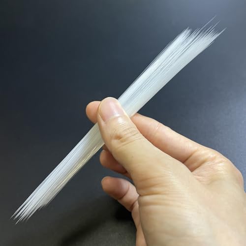 Image of JollyFree 300Pcs 6.3 inch White Simulated Animal Whiskers for Crafts Needle Felting,Extra Long Craft Animal Whiskers(White-6.3 inch)
