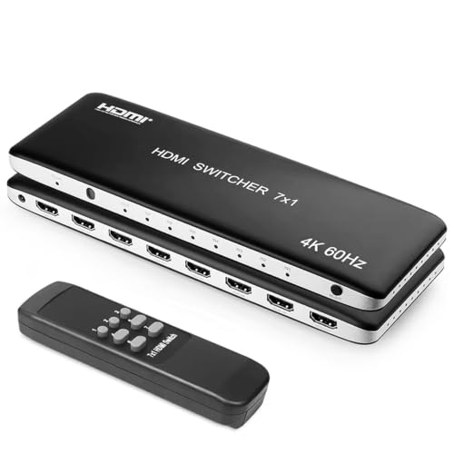 Amazon | HDMI 切替器 7x1 HDMI2.0 セレクター 7入力1出力 手動切替