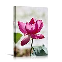 Canvas Wall Art Pink Flower Portraiture Colorful Floral Multicolor Photography Portrait Romantics - 12x18 inches