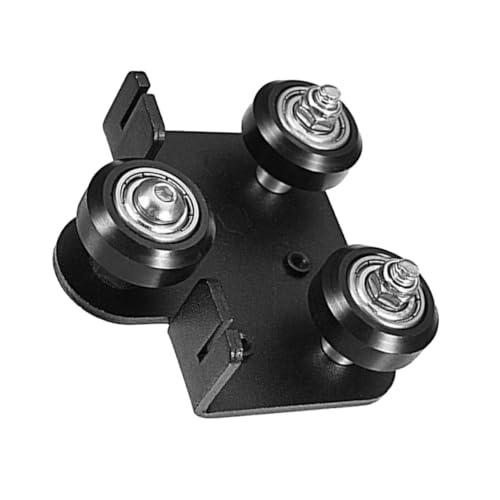 HEALEEP Extruder Support Plate with Pulley for 3d Printer Accessories, Lightweight Metal Back Mounting Plate in Black, S