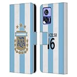 Head Case Designs Officially Licensed Argentina National Football Team Giovani Lo Celso 2024/25 Player Home Kit Group 2 Leather Book Wallet Case Cover Compatible with Motorola Edge 30 Neo 5G