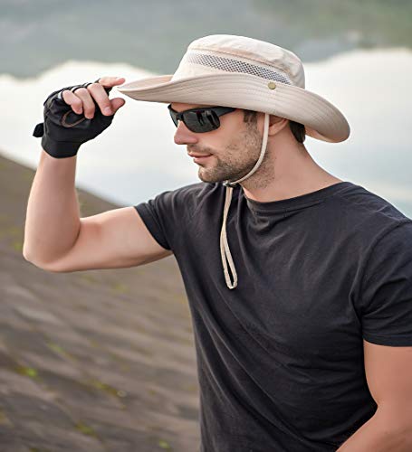 Men Women Sunscreen Cooling Hat Ice Cap Heatstroke Protection Cooling Cap Wide Brim Sun Hat With Uv Protection Beige #TOP2