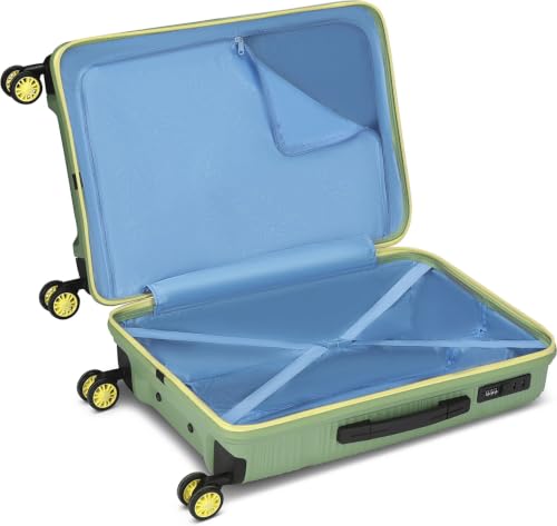 Image of Skybags Swirl Set of 3 Trolley Bag 56, 65 & 75cm | Small+Medium+Large | Hard Luggage | 8 Wheels Suitcase | Combination Lock with Anti-Theft Zipper | Polypropylene | 3 Years Warranty - Unisex (Green)
