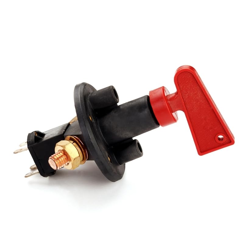 150A Battery Disconnect Switch, 12V 24V Waterproof Kill Isolator with Brass Nuts for Car, Boat, Marine, RV and Vehicle Electrical Equipment