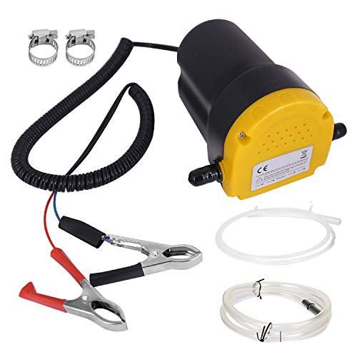WAMTHUS Oil Change Pump Extractor, 12V 60W Motor Oil Diesel Fluid Transfer Pump Qucik Oil Extractor Pump Scavenge Suction for Car Boat Motorbike Truck RV ATV