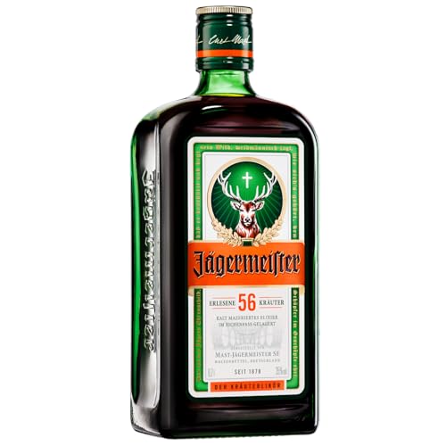 Jägermeister – 1 x 0,7l Premium Kräuterlikör 35% Vol. – 56 erlesene Kräuter – Kalt mazeriertes Elixier – Im Eichenfass gelagert – Das Original aus Wolfenbüttel