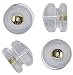 UnCommon Artistry 14kt Gold Padded Mushroom Style 2 Pairs (Yellow Gold)