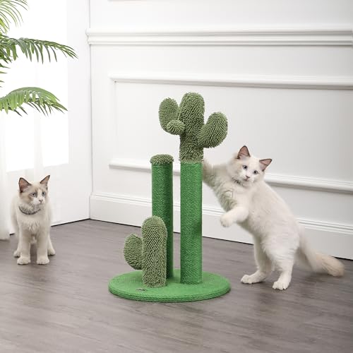 Rascador Torre para Gatos 25.25" con Jute y Peluche Verde miniatura 6