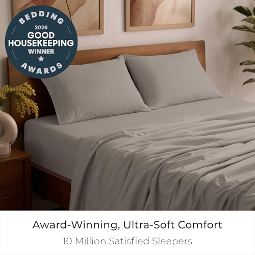 Image of Mellanni Queen Sheets Set - 4 PC Iconic Collection Bedding | Hotel Luxury, Extra Soft, Cooling Bed Sheets - Wrinkle, Fade, Stain Resistant (Queen, Tan)