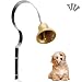 Comsmart Tinkle Dog Bell Pet Door Bell Hanging Brass Doorbell for Potty Training Housetraining Houserbreaking (Black)
