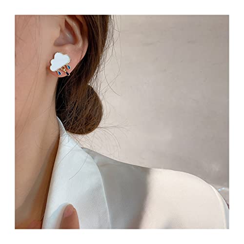 Boucles d'oreilles asymétriques cristal anti-inconfort pour soirée de mariage