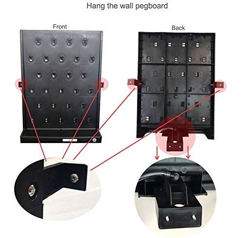 Ytflot Lab Supply Drying Rack Pegboard Bench-Top Wall-Mount Laboratory Glassware 52 Detachable Pegs Lab Drying Draining Rack Cleaning Equipment (Black) #TOP2