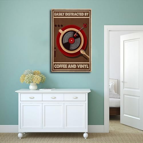 Impression sur toile rétro musicale grand format 50x75cm idée cadeau déco murale